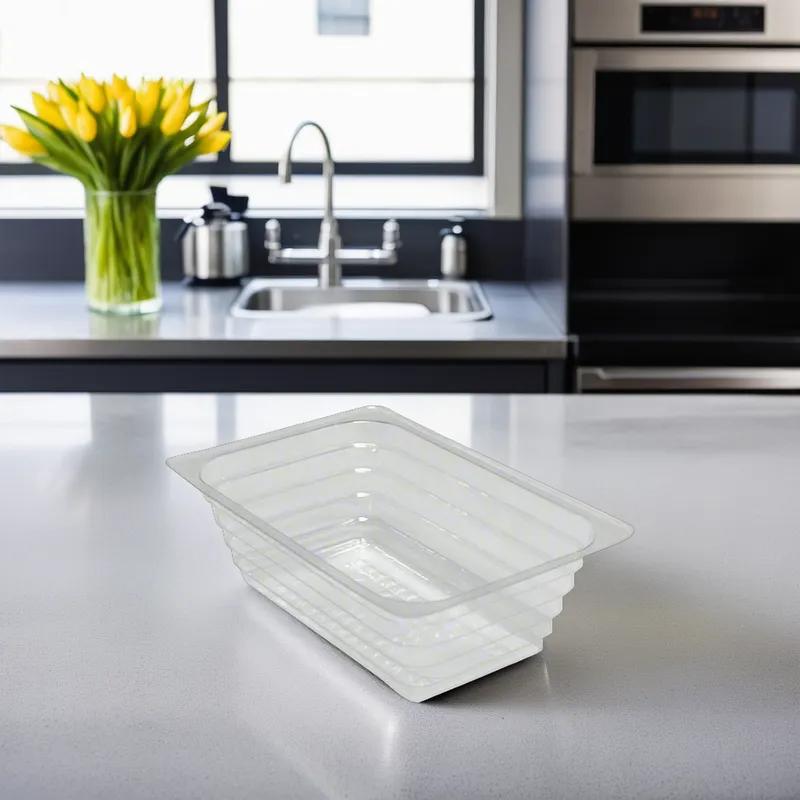 WNA Atrium Deli Container Base 8 OZ OPS Black Square 2000/Case