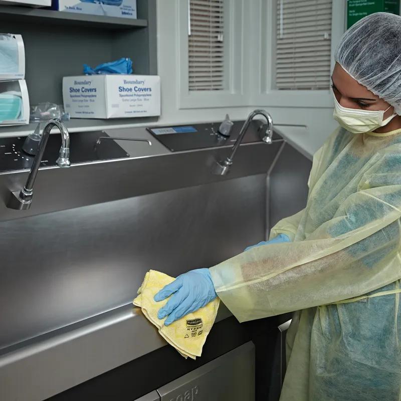 Hygen™ Cleaning Cloth 16X16 IN Microfiber Yellow 12/Case