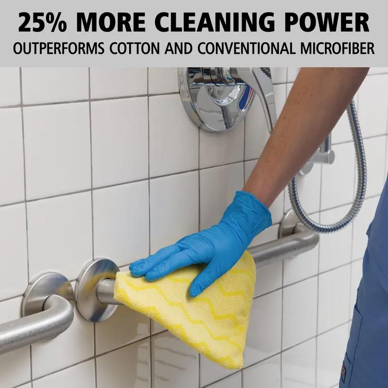 Hygen™ Cleaning Cloth 16X16 IN Microfiber Yellow 12/Case