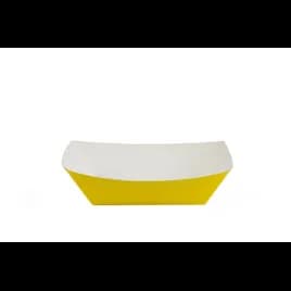 Food Tray 2 LB Paper Yellow Rectangle 1000/Case