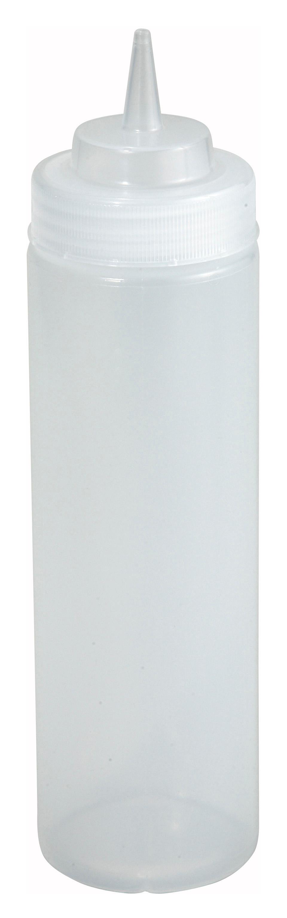 Squeeze Bottle 2.625X7.875 IN 16 OZ PE Clear Wide Mouth 6/Pack