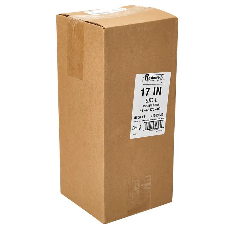 Meat Cling Film Roll 17IN X5000FT Plastic 60 Gauge Clear 1/Roll