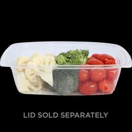 Deli Container Base 24 OZ PLA Clear Rectangle 600/Case