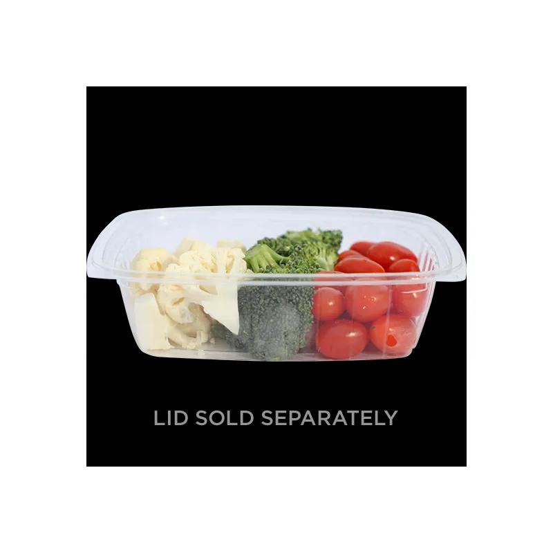 Deli Container Base 24 OZ PLA Clear Rectangle 600/Case
