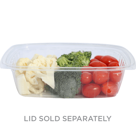 Deli Container Base 24 OZ PLA Clear Rectangle 600/Case