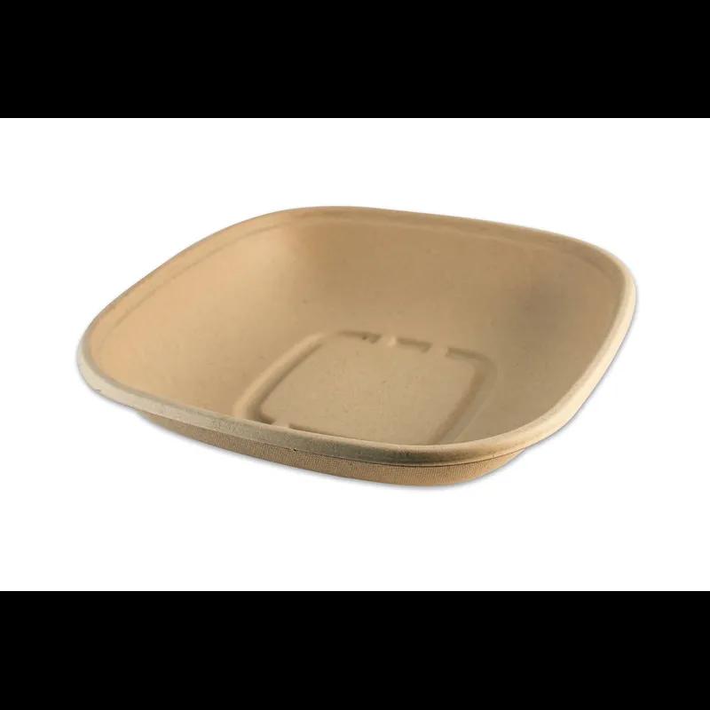 Bowl 48 OZ Bamboo Plant Fiber Natural Square Freezer Safe 400/Case