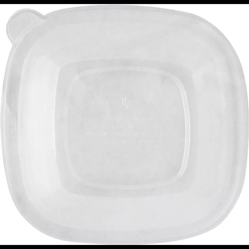 Lid Dome 8.8X8.8X1.4 IN 1 Compartment PLA Clear Square For 24-48 OZ Bowl Unhinged 200/Case