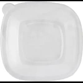 Lid Dome 8.8X8.8X1.4 IN 1 Compartment PLA Clear Square For 24-48 OZ Bowl Unhinged 200/Case