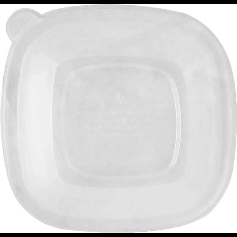 Lid Dome 8.8X8.8X1.4 IN 1 Compartment PLA Clear Square For 24-48 OZ Bowl Unhinged 200/Case