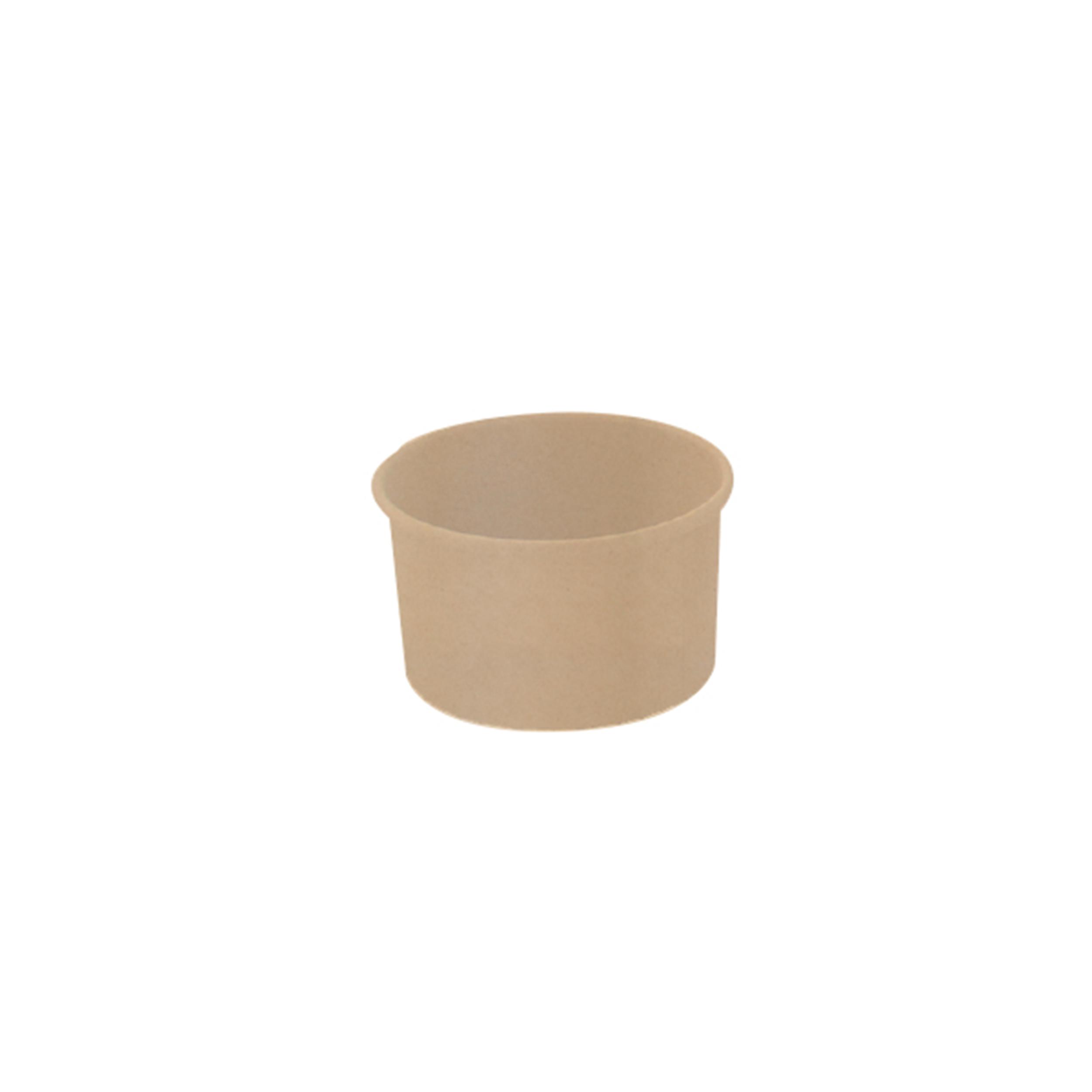 Food Container Base 3.3 OZ Kraft Paperboard Kraft Round 50 Count/Pack 20 Packs/Case 1000 Count/Case