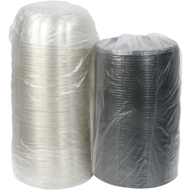 Cupcake Container & Lid Combo With Dome Lid 10.25X3.5 IN 7 Compartment PET Clear Black 110/Case