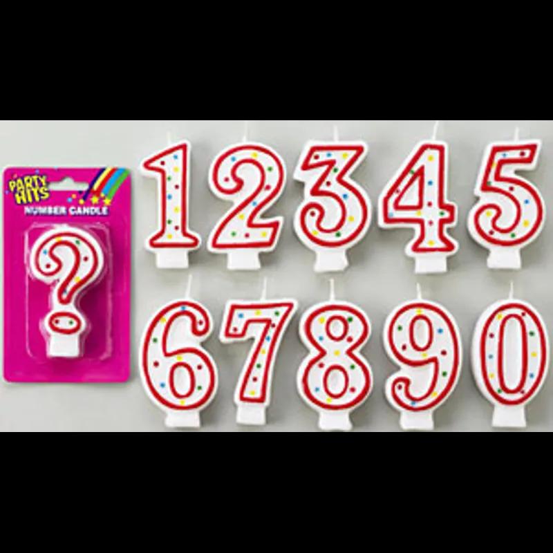 Number Candle #6 12/Pack