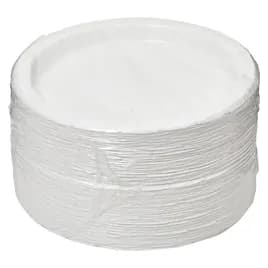 Plate 8.5 IN Coated Paper White Round 125 Count/Pack 4 Packs/Case 500 Count/Case