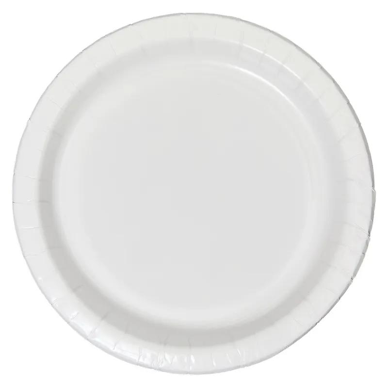 Plate 8.5 IN Coated Paper White Round 500/Case