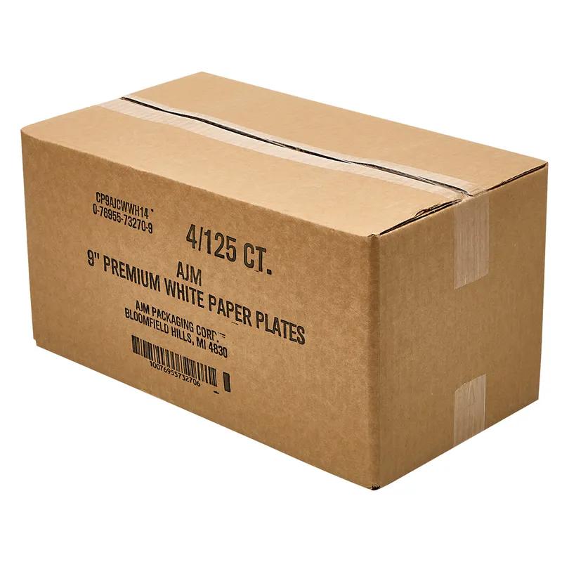 Plate 8.5 IN Coated Paper White Round 500/Case