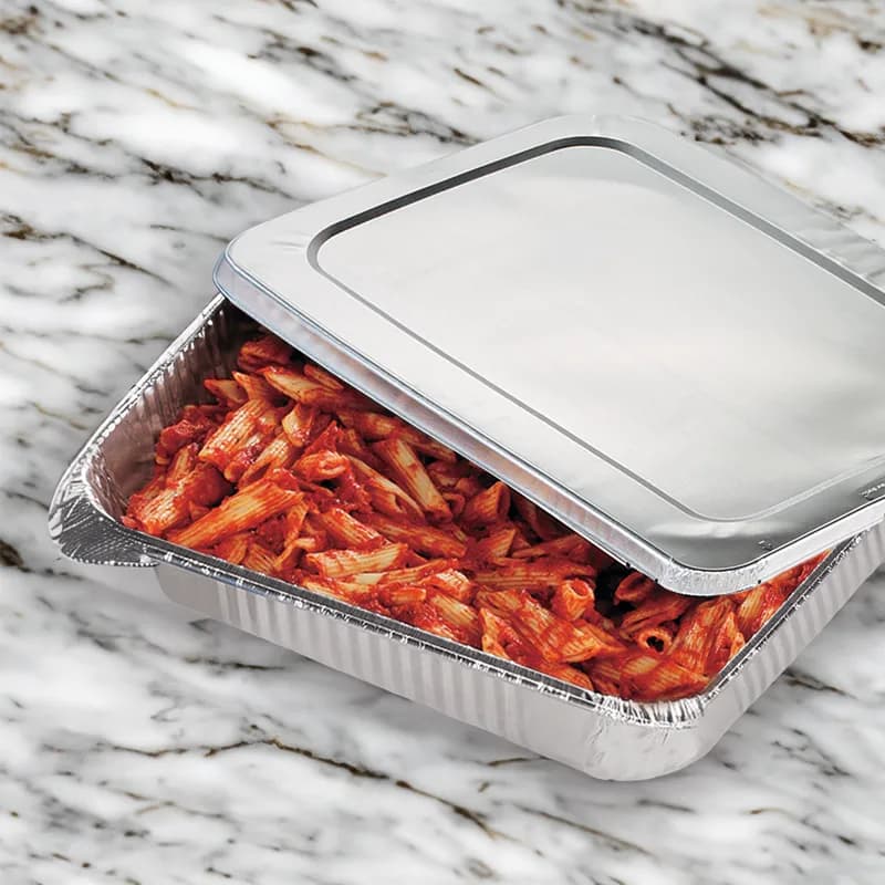 Lid Flat 1/2 Size Aluminum Silver For Steam Table Pan 100/Case
