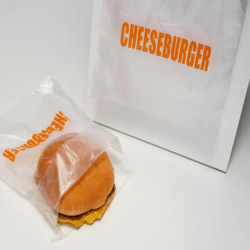 Cheeseburger Bag 6.5X7+1.75 IN HDPE 0.5MIL Clear With Flip Top Closure FDA Compliant Saddlepack 2000/Case
