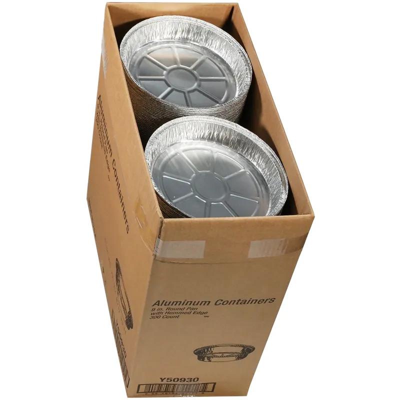 Take-Out Container Base 8.4X1.7 IN Aluminum Silver Round Hemmed Edge Grease Resistant 300/Case
