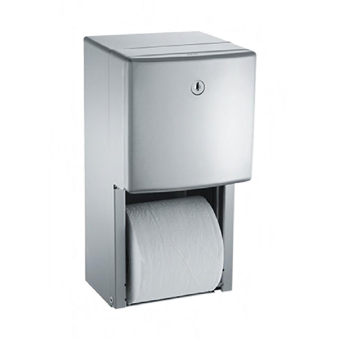 ROVAL™ Hide-A-Roll Toilet Paper Dispenser 6.06X12.13X6.5 IN Stainless Steel Surface Mount 2-Roll 1/Each