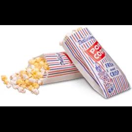 Bagcraft® Popcorn Bag 4X1.5X8 IN Paper Poly Blend White Clown Pinch Bottom 1000/Case