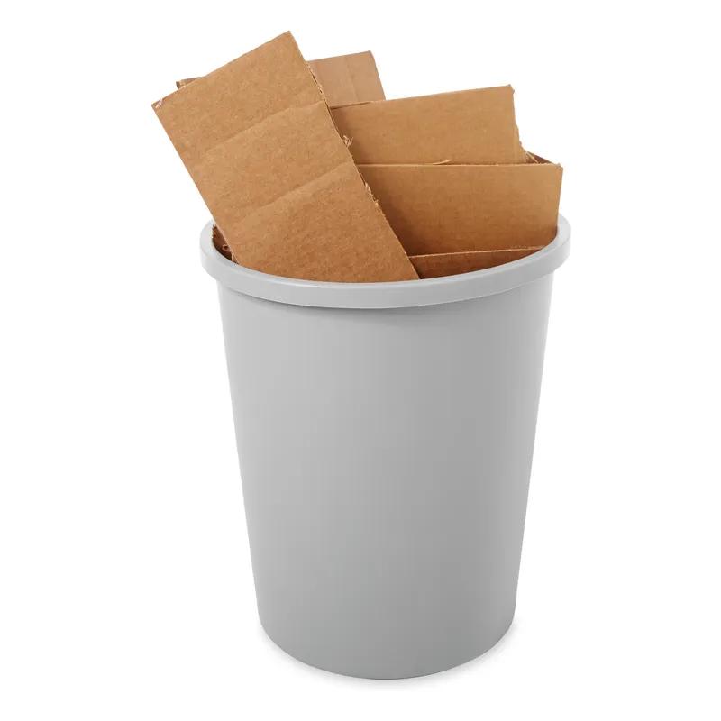 Untouchable® Trash Can 15.75X15.75X18.75 IN 11 GAL 44 QT Gray Round Resin Stationary Indoor/Outdoor 1/Each
