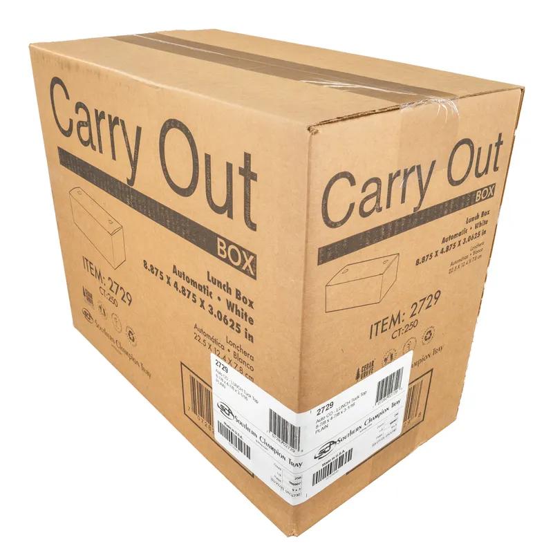 Take-Out Box Tuck-Top 8.875X4.875X3.167 IN Paper White 250/Case