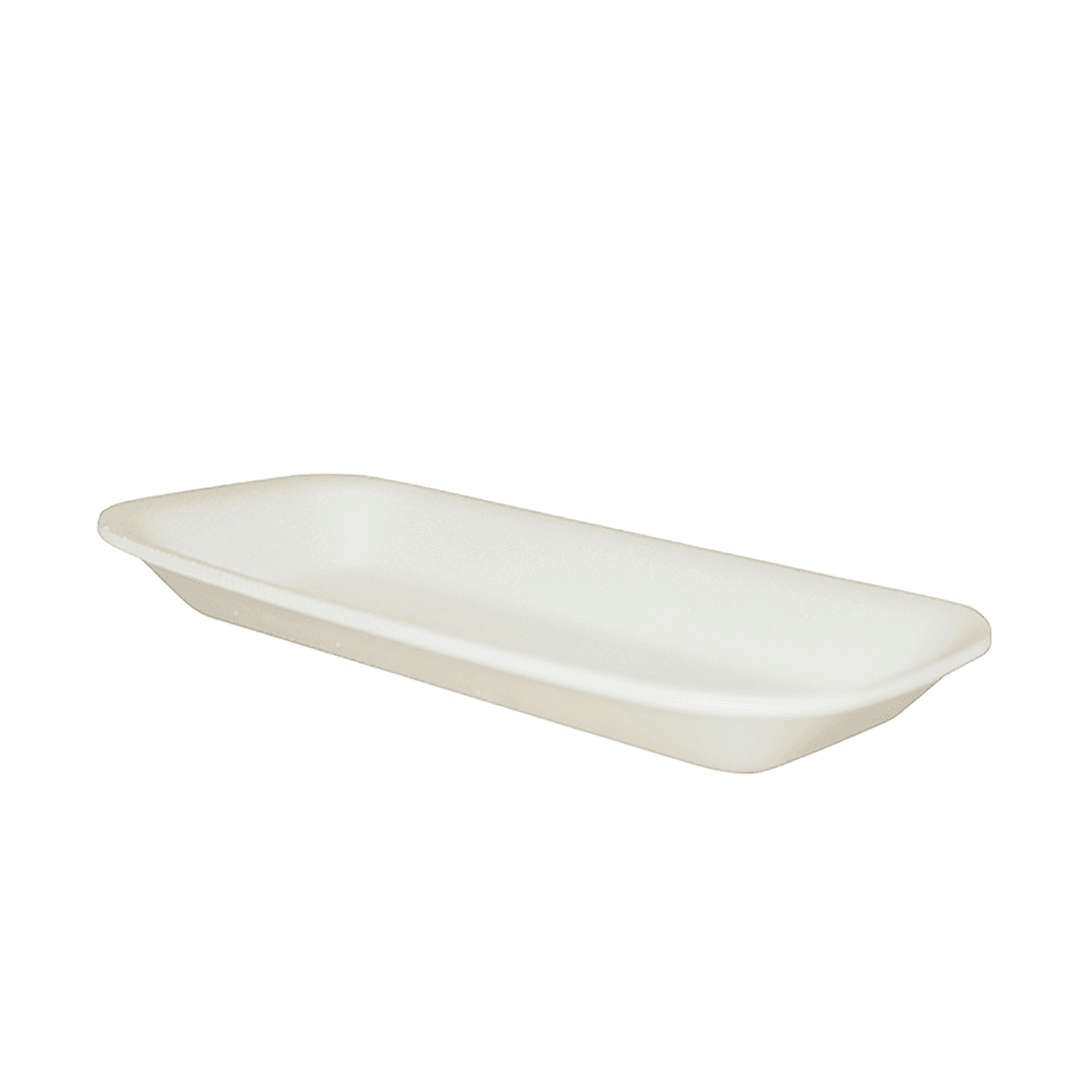 Dyne-A-Pak 17S Meat Tray 8.5X4.5X0.5625 IN Polystyrene Foam White 1000/Case
