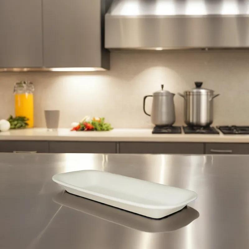 Dyne-A-Pak 17S Meat Tray 8.5X4.5X0.5625 IN Polystyrene Foam White 1000/Case