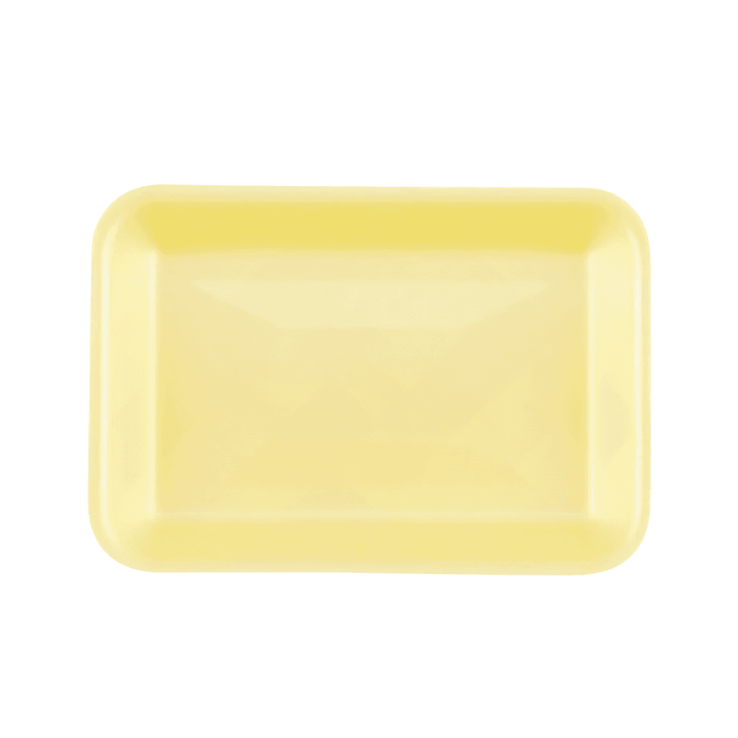 Dyne-A-Pak 4PL Meat Tray 9.125X7.125X1.25 IN Polystyrene Foam White 400/Case