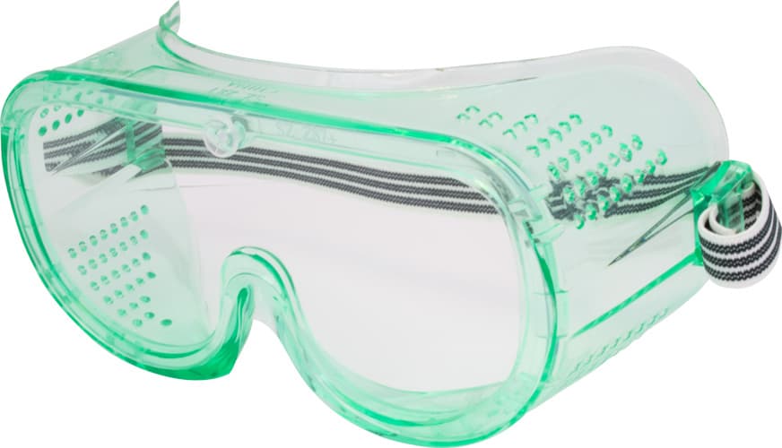 Chemical Impact Goggles OS With Green Clear Wraparound Frame Green Clear Lens Indirect Ventilation Perforated 1/Pair