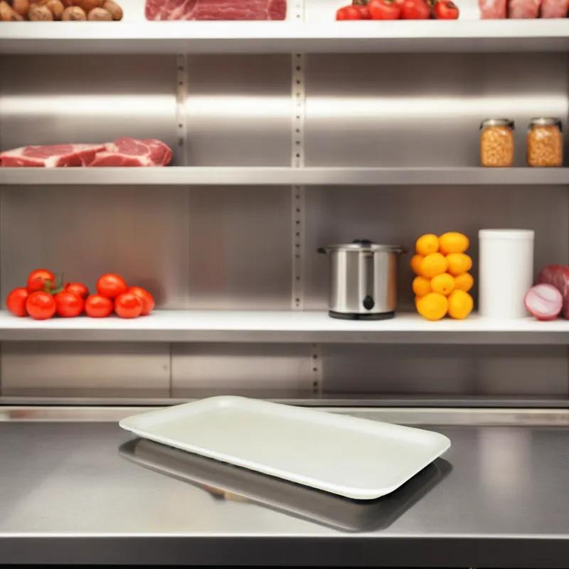 Dyne-A-Pak 5S/35 Meat Tray 10.313X5.438X0.5 IN Polystyrene Foam White 500/Case