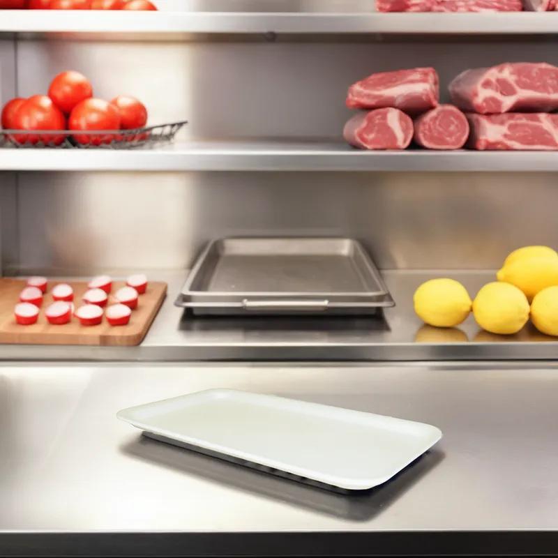 Dyne-A-Pak 5S/35 Meat Tray 10.313X5.438X0.5 IN Polystyrene Foam White 500/Case