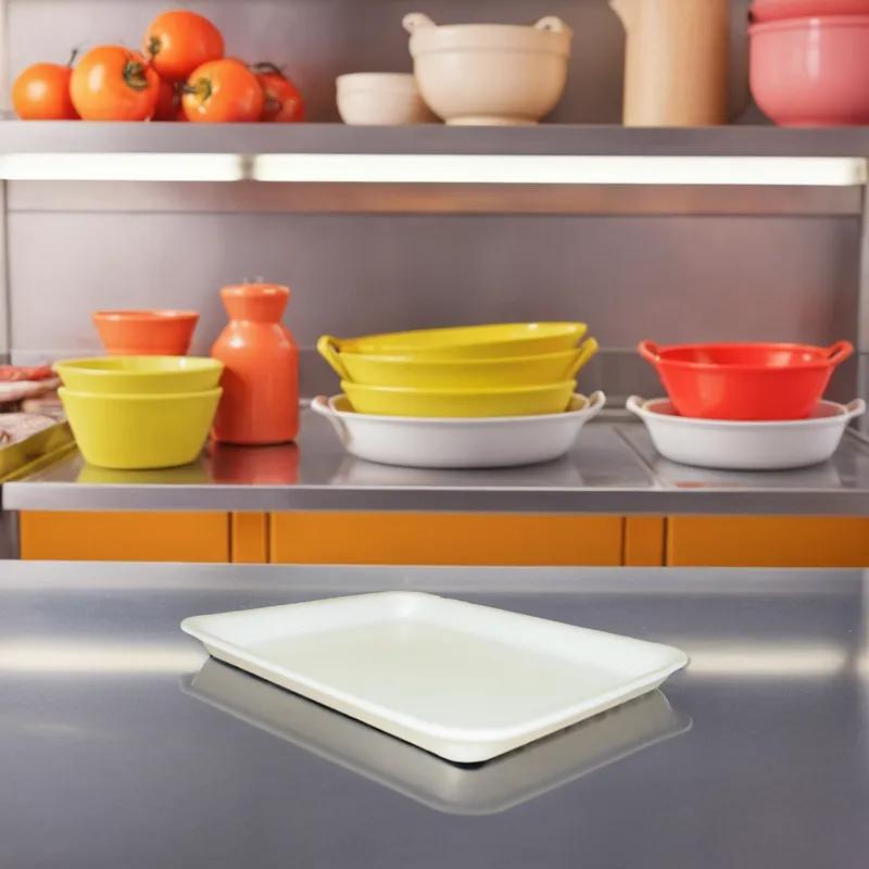 Dyne-A-Pak 8H Meat Tray 10X8X1.25 IN Polystyrene Foam White 400/Case