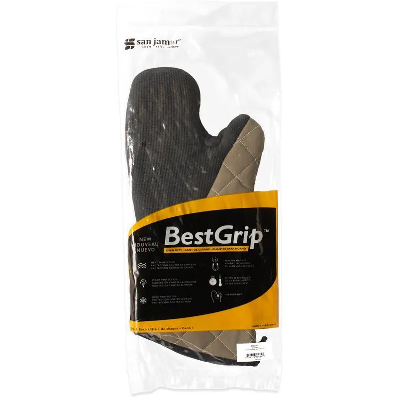 San Jamar Oven Mitt 17 IN Cotton Synthetic Blend 500F Protection 1/Each