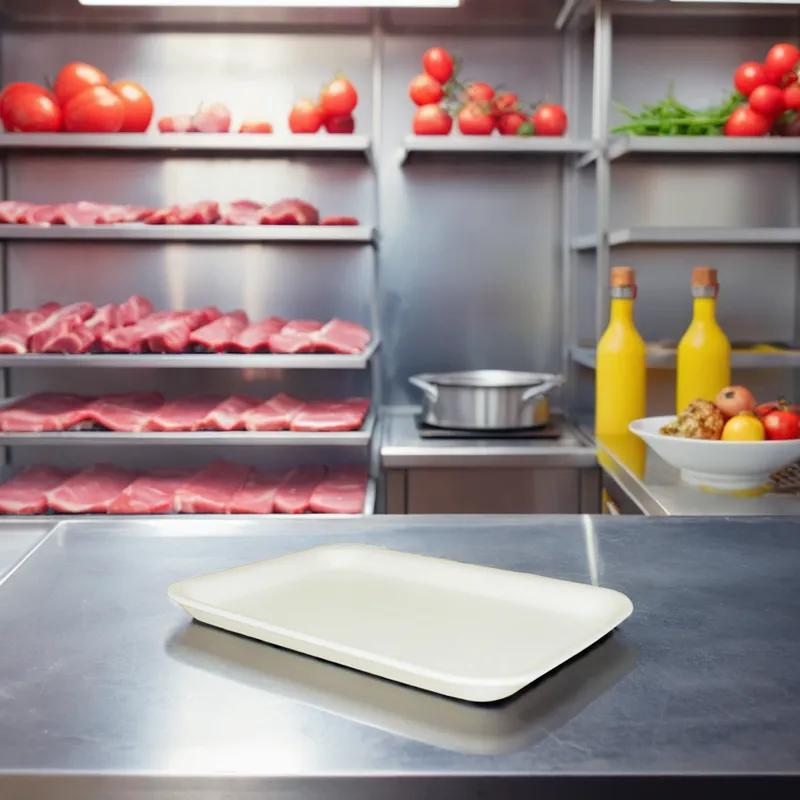 Dyne-A-Pak 4S/34 Meat Tray 9.125X7.125X0.625 IN Polystyrene Foam White 500/Case