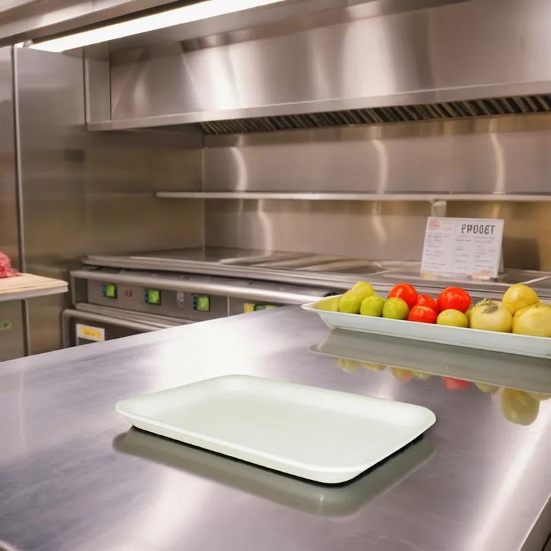 Dyne-A-Pak 4S/34 Meat Tray 9.125X7.125X0.625 IN Polystyrene Foam White 500/Case