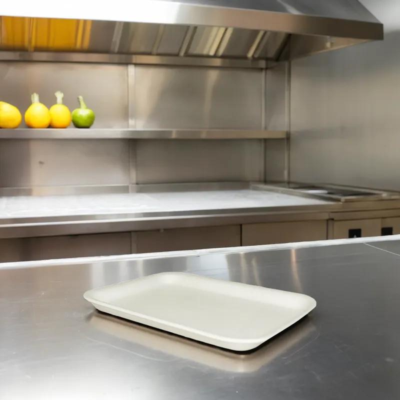 Dyne-A-Pak 4S/34 Meat Tray 9.125X7.125X0.625 IN Polystyrene Foam White 500/Case