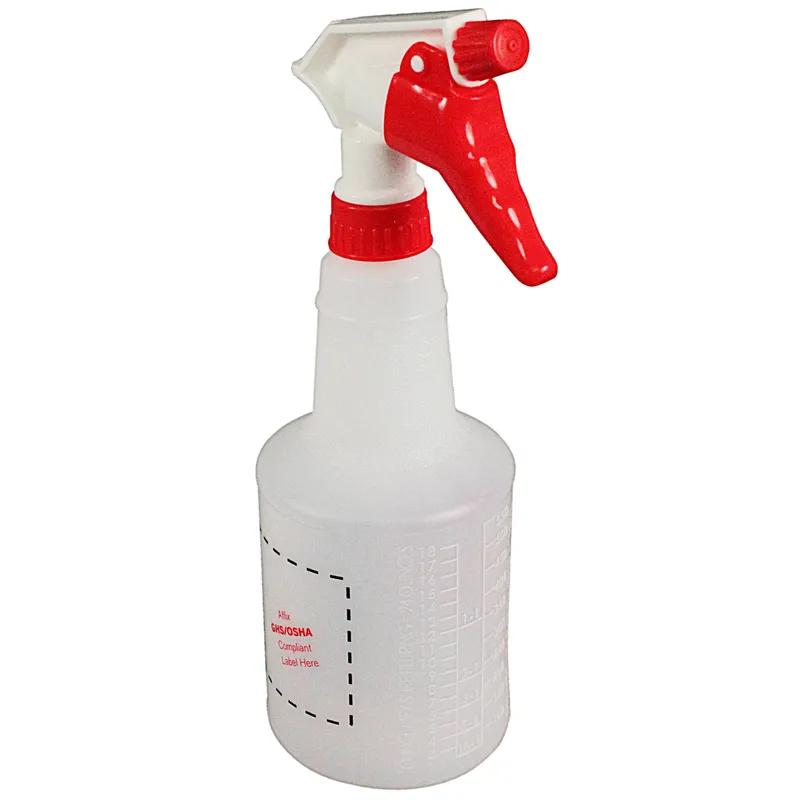 Impact® Spray Alert® Spray Bottle & Trigger Sprayer 24 FLOZ Plastic Translucent White Red 3/Pack