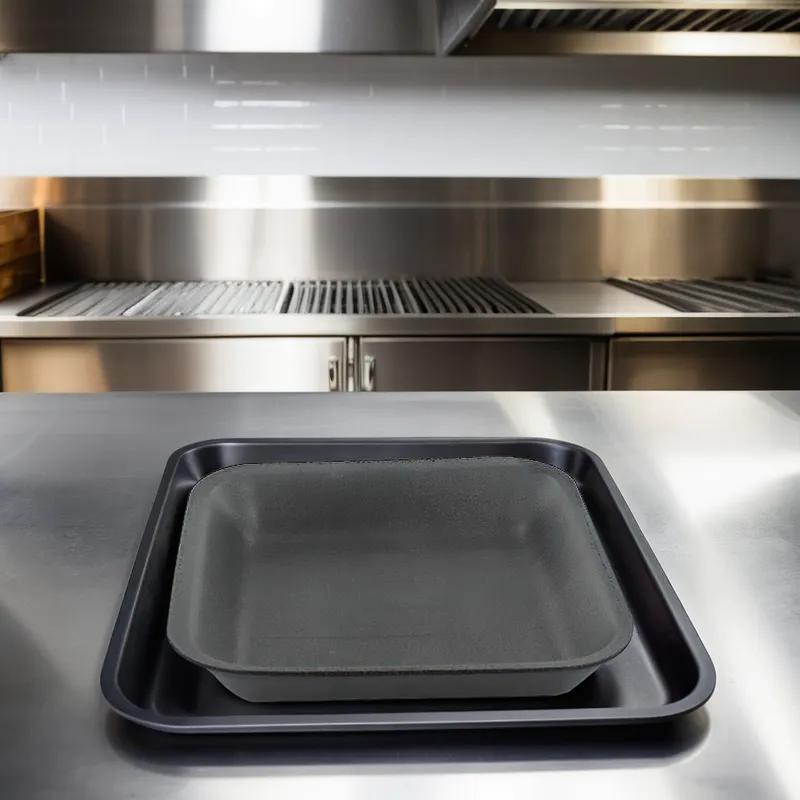 Dyne-A-Pak 4S/34 Meat Tray 9.125X7.125X0.625 IN Polystyrene Foam Black 500/Case