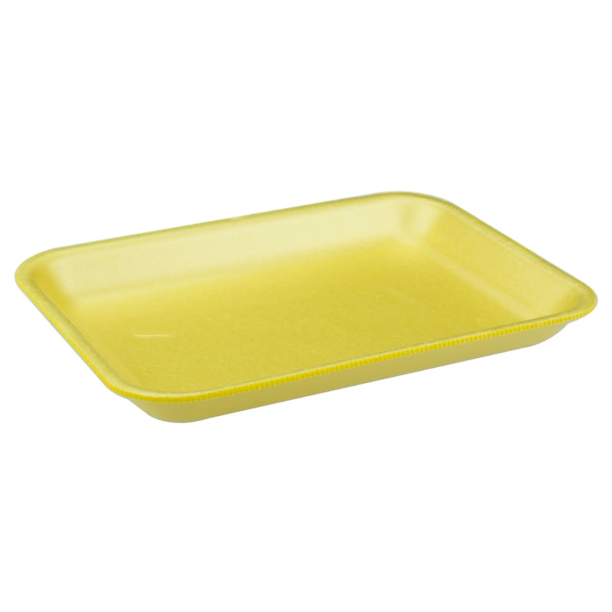 3PX Meat Tray 8.2X5.7 IN Polystyrene Foam Yellow Rectangle Heavy 400/Case