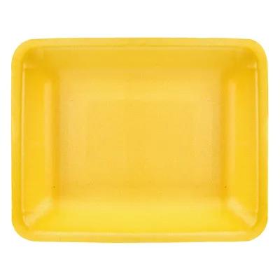 4H Meat Tray 9.25X7.19 IN Polystyrene Foam Yellow Rectangle Heavy 400/Case