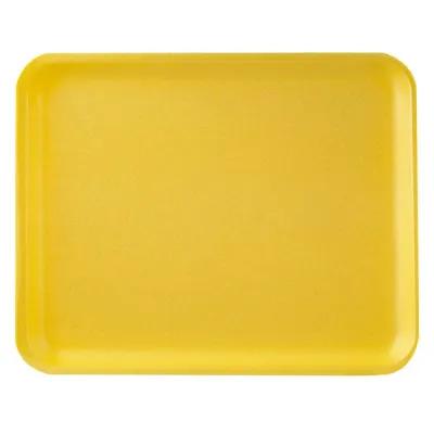 8PX Meat Tray 10.62X8.5 IN Polystyrene Foam Yellow Rectangle Heavy 400/Case