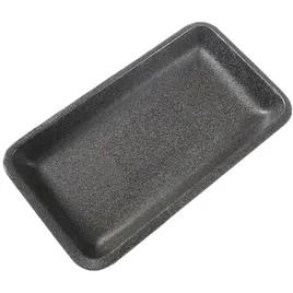 10P Meat Tray 10.94X5.88 IN Polystyrene Foam Black Rectangle Heavy 400/Case