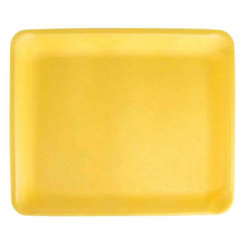 10SH Meat Tray 10.75X5.75 IN Polystyrene Foam Yellow Rectangle Heavy 400/Case