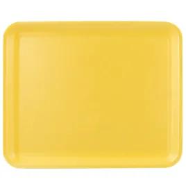 12S Meat Tray 11X9 IN Polystyrene Foam Yellow Rectangle Heavy 250/Case