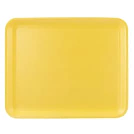 12S Meat Tray 11X9 IN Polystyrene Foam Yellow Rectangle Heavy 250/Case