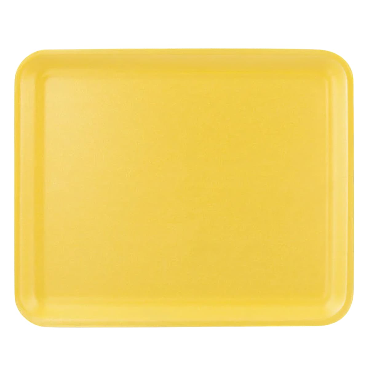 12S Meat Tray 11X9 IN Polystyrene Foam Yellow Rectangle Heavy 250/Case