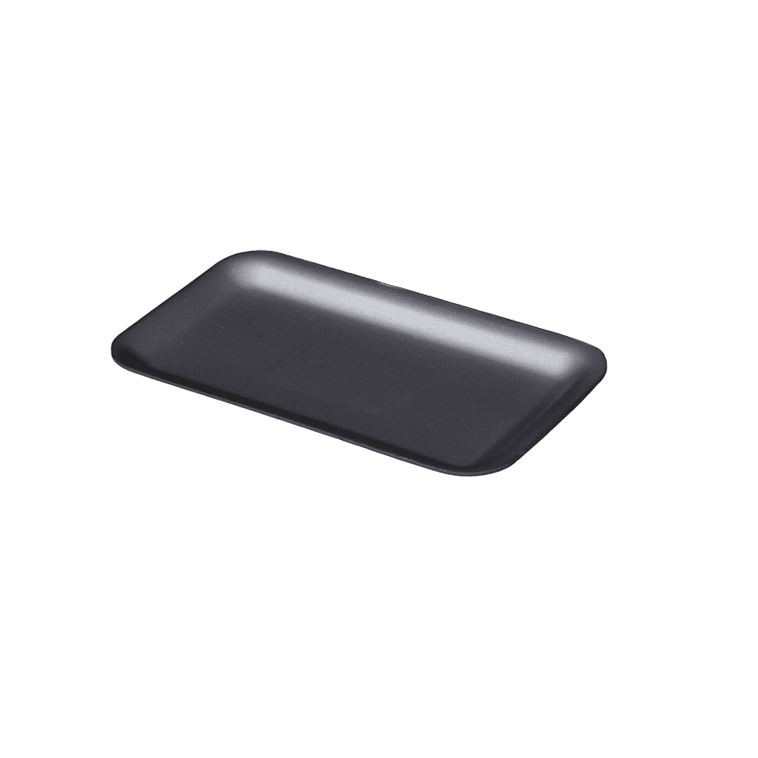 10SH Meat Tray 10.75X5.75 IN Polystyrene Foam Black Heavy 400/Case