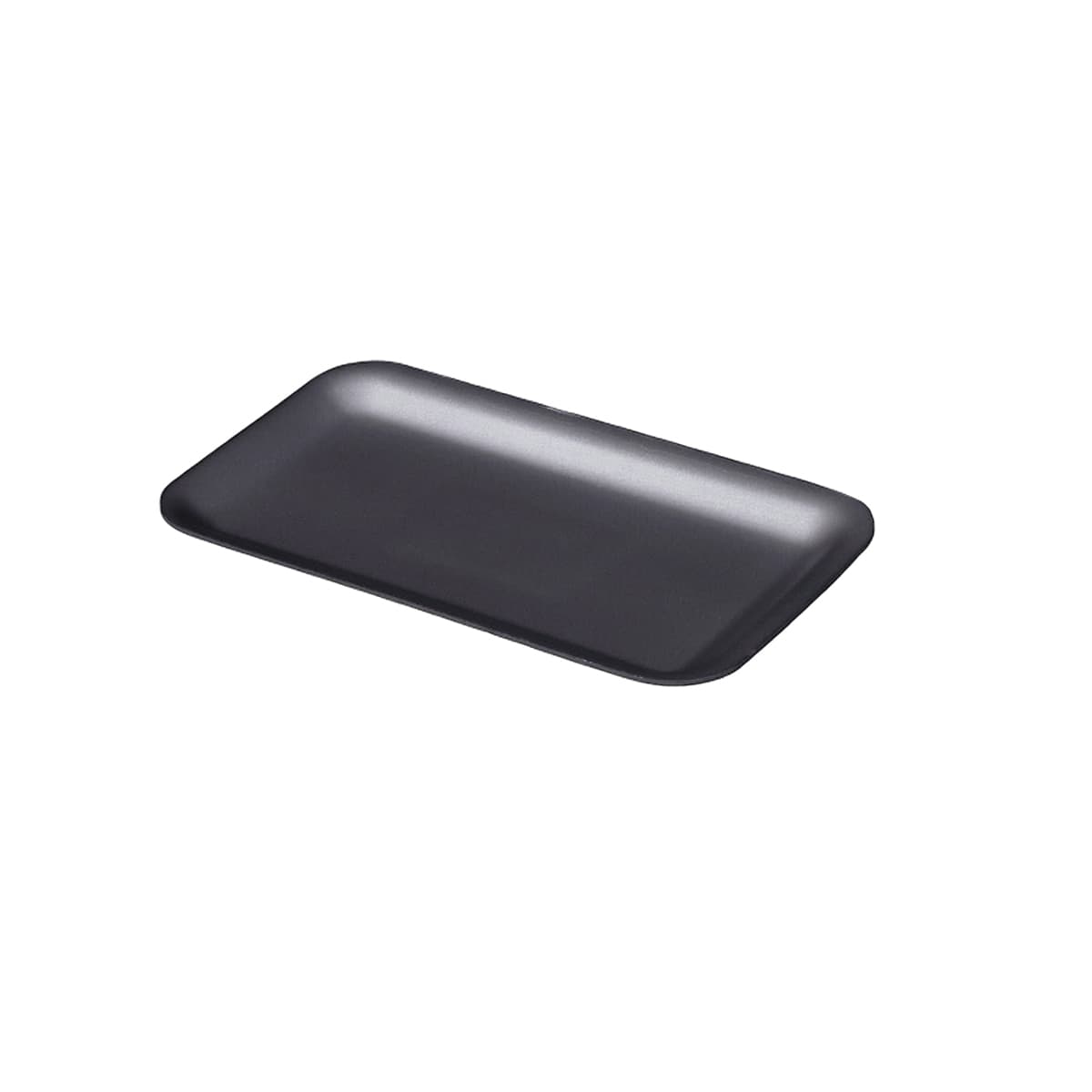 10SH Meat Tray 10.75X5.75 IN Polystyrene Foam Black Heavy 400/Case
