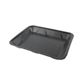4P Meat Tray 9.25X7.18 IN Polystyrene Foam Black Rectangle 400/Case